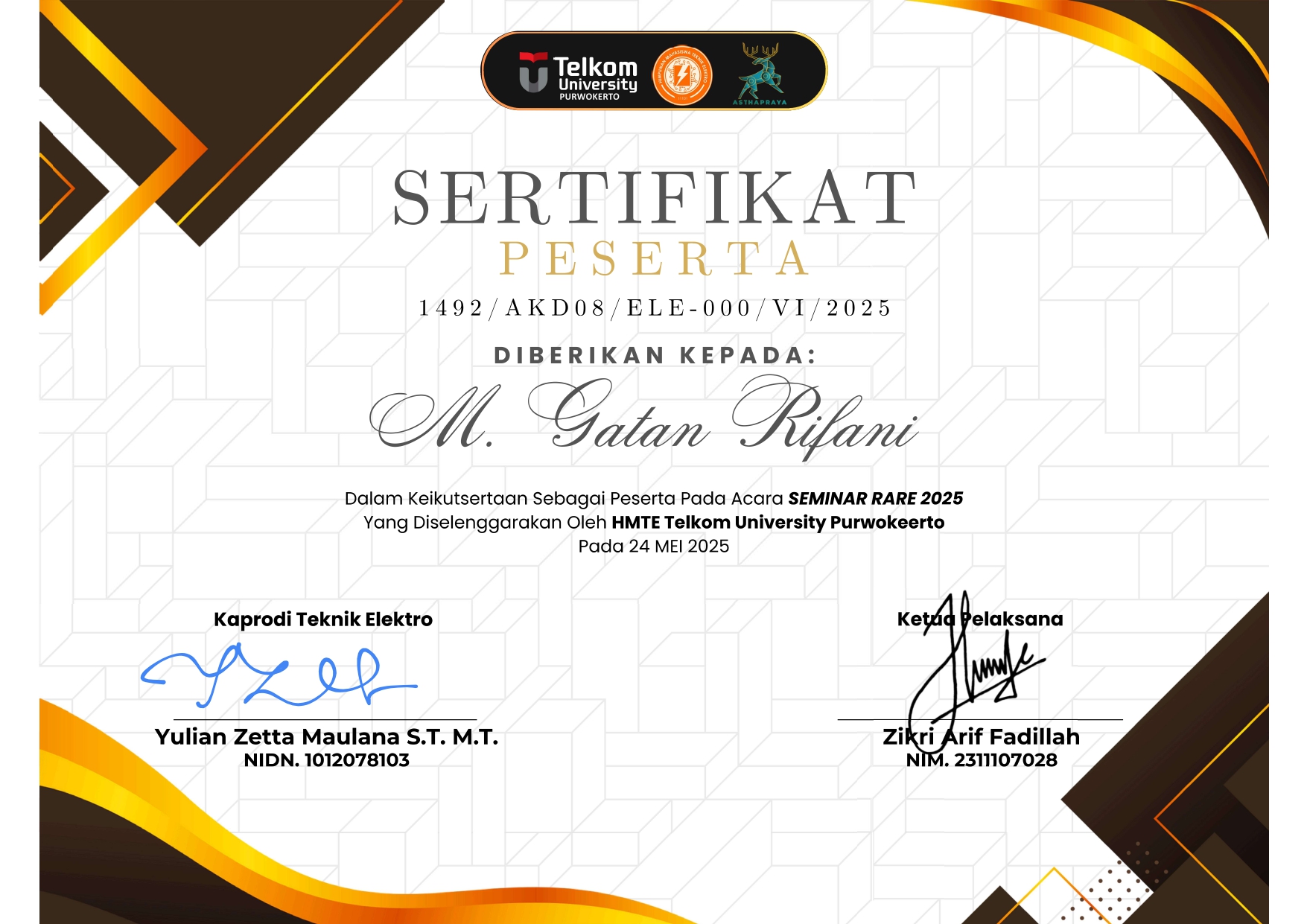 Certificate 9
